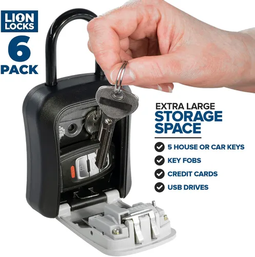 Miniatura 2 de Caja de seguridad para llaves, caja de seguridad para llave de casa, caja de seguridad con combinación para bienes raíces, automóvil, casa, caja