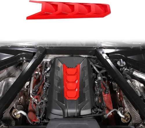 Miniatura 9 de Daeiclru Cubierta de cubierta de motor compatible con Chevrolet Corvette C8 2020-2023, cubierta de panel de bahía de motor de plástico ABS (azul)