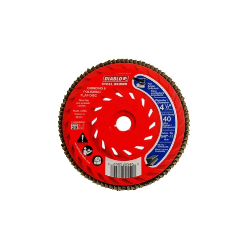 Miniatura 2 de Diablo Disco Demon Flap de acero con cubo estándar para metal, extracción rápida de material y pulido - Ultra grueso, grano 40, diámetro de 4-1/2