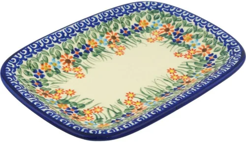 Miniatura 28 de Auténtico plato de cerámica polaca de 10 pulgadas en diseño amarillo hecho a mano en Bolesławiec Polonia por Ceramika Bona + certificado