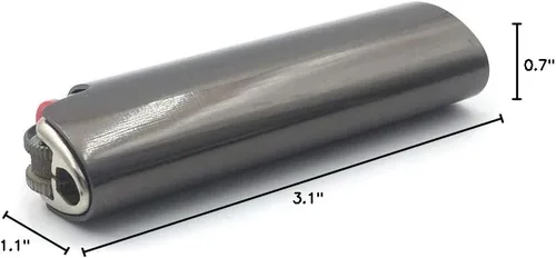 Miniatura 7 de Juego de 8 piezas de metal encendedor caso cubierta titular para BIC tamaño completo encendedor J6
