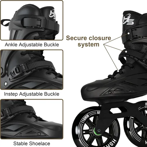 Miniatura 2 de Patines en línea de 3 ruedas para mujeres y hombres, patines de alto rendimiento con ruedas de 4.331 in, patines de velocidad profesionales en línea