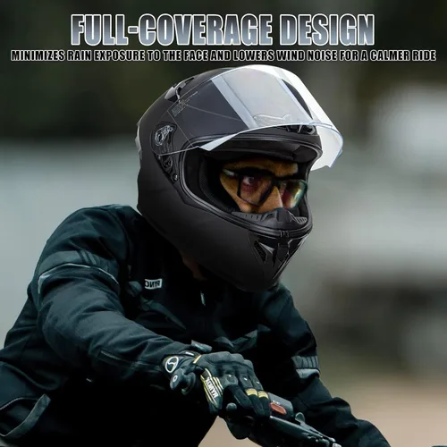 Miniatura 7 de Cartman Full Face Motorcycle Helmet, Comfortable Motocross Off Road Street Bike Helmet Unisex Adult DOT Approved, Lightweight, Aerodynamic, Matte
