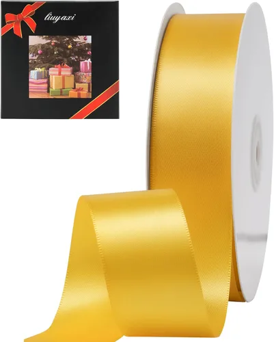 Miniatura 83 de LIUYAXI Cinta negra de doble cara, 1-1/2 pulgadas x 50 yardas, uso para envoltura de regalos, ramos de flores, fabricación de lazos, decoración