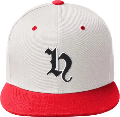 Miniatura 1479 de Daxton Gorra clásica con visera de billete plano con letras del alfabeto inglés antiguo de la A a la Z