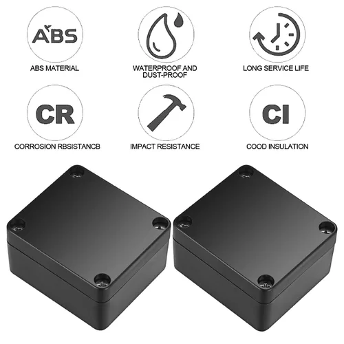 Miniatura 4 de Caja de Proyecto, 2 Piezas Caja de Conexiones Eléctricas, IP65 Carcasa de Proyecto Eléctrico Impermeable, Cajas Eléctricas de Exterior de Plástico