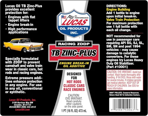 Miniatura 3 de Lucas Oil 10063 aditivo para aceite inicial de motor, 16 oz, Multi