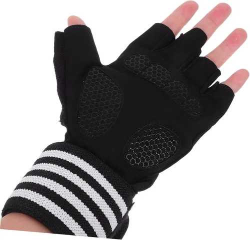 Miniatura 4 de Anti-Skid Half-Finger Workout Gloves for Men and Women Breathable Fitness Gloves with Sweat Absorption for Outdoor Cycling Weightlifting and Gym