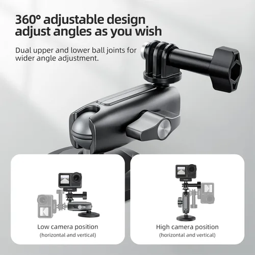 Miniatura 4 de TELESIN Montura magnética 360 Montaje magnético metálico para Go Pro Insta360 X4/X5 Accesorio, Soporte de liberación rápida para automóvil