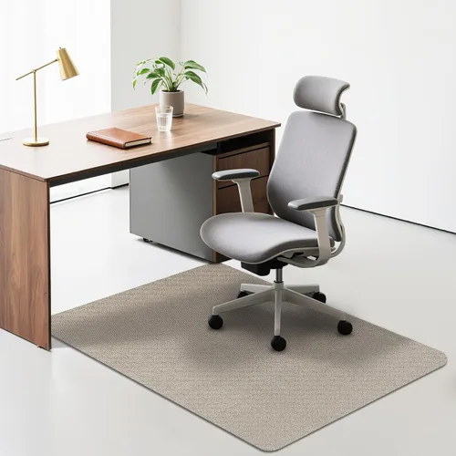 Miniatura 9 de Tapete negro para silla de oficina, tapetes duraderos para sillas de escritorio para suelos de madera dura y azulejos, debajo de las sillas