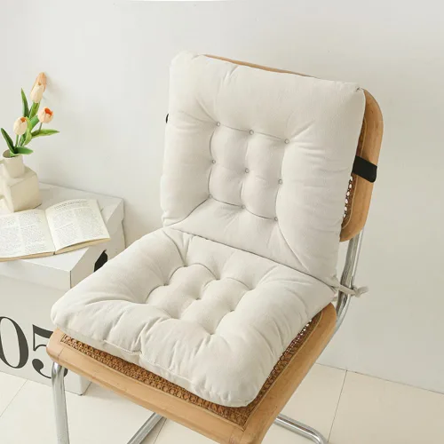 Miniatura 12 de Cojín de asiento de oficina, almohadilla antideslizante con soporte lumbar, ideal para escritorio, juegos, banco o sentarse en el suelo