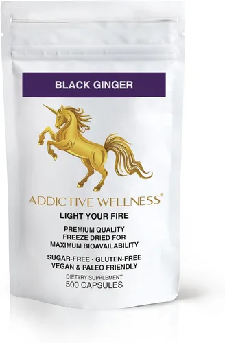 Miniatura 9 de Addictive Wellness Cápsulas de jengibre negro (Kaempferia Parviflora) Suplemento de espectro completo liofilizado para apoyo de energía