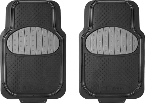 Miniatura 6 de FH Group Alfombrillas para auto - Alfombrillas de goma resistentes para autos, juego completo universal, alfombrillas automotrices recortables, Gris