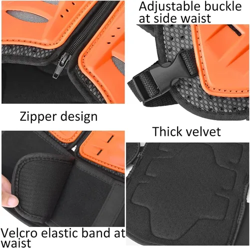 Miniatura 6 de Chaleco de armadura de motocicleta para niños, equipo de protección para bicicleta de cross, protector de columna vertebral para jóvenes, coderas