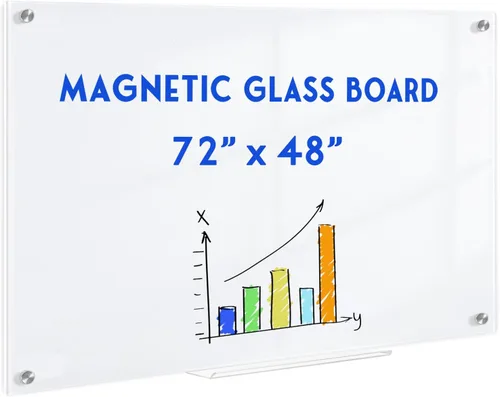 Miniatura 19 de Pizarra blanca magnética de vidrio para pared, pizarra de borrado en seco de vidrio de 16 x 12 pulgadas, pizarra blanca grande sin marco