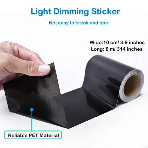 Miniatura 2 de Cinta de bloqueo de luz, adhesivo de atenuación de luz, hoja negra adhesiva para paneles LCD, luz indicadora de electrodomésticos, tiras de lámpara