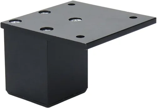 Miniatura 3 de Wealrit 4 patas de metal para muebles, patas de gabinete de tubo cuadrado de 2 pulgadas de alto, patas de soporte de mesa, patas de nivelación