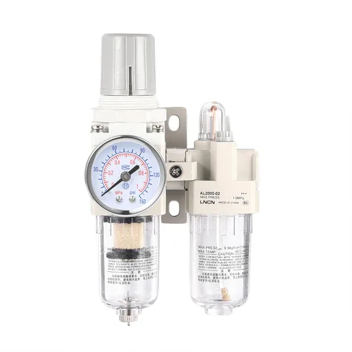 Miniatura 9 de Filtro de aire de compresor de 1/4 pulgadas Regulador de presión Filtro separador de trampa de agua y aceite con copa lubricante AFC2000 1/4 "Filtro