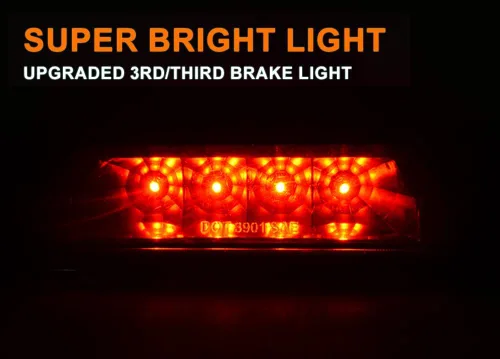 Miniatura 4 de G-PLUS Tercera tercera luz LED de carga de freno compatible con Jeep Cherokee 1997 1998 1999 2000 2001 reemplazo de luz trasera de montaje alto