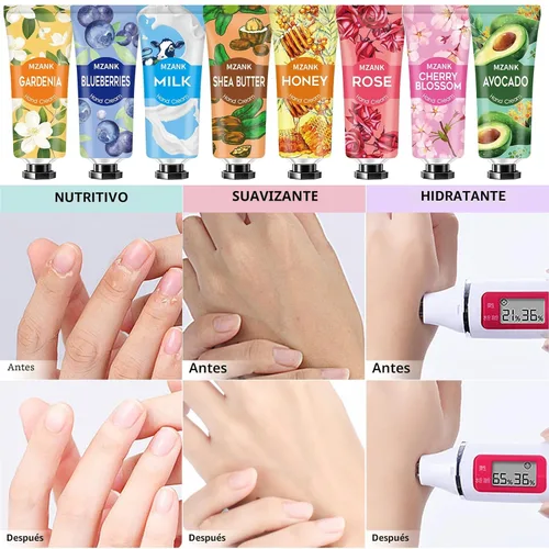 Miniatura 6 de Paquete de 10 cremas para manos con fragancia de plantas naturales, crema hidratante para el cuidado de las manos, set de regalo para viaje
