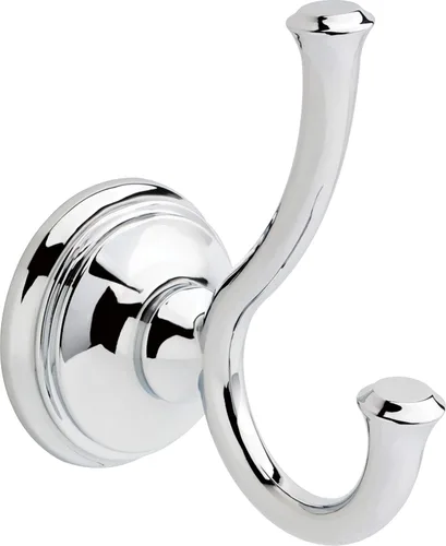 Toallero de gancho doble "Cassidy" de Delta Faucet, 79735 Cromo pulido