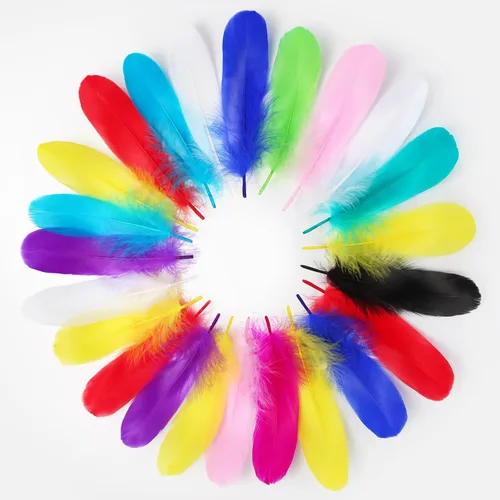Miniatura 6 de 300 plumas de ganso negras naturales a granel, plumas naturales a granel de 5 a 7 pulgadas para manualidades, atrapasueños, alas de ángel