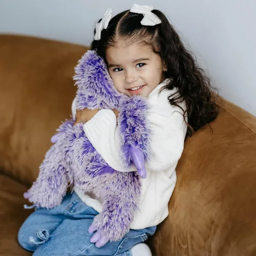 Miniatura 6 de The Petting Zoo Peluche de perezoso morado, regalos para niños, juguete de peluche de perezoso Pazzion morado, 20 pulgadas