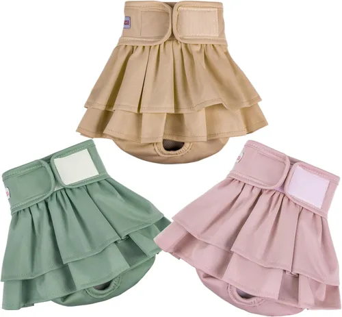 Miniatura 6 de Pañales para perras (3 unidades), pañales lavables y reutilizables para perritos, bragas para perrito, cachorros, entrenamiento para ir al baño