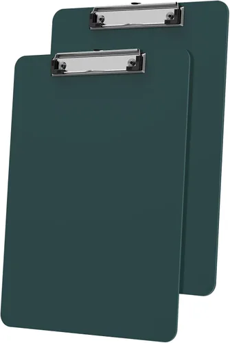 Miniatura 33 de Portapapeles de plástico, tablero de clip negro A4 de 8.5 x 11 pulgadas para aula, estudiantes, niños, mujeres, tamaño 9 x 12.5 pulgadas con clip