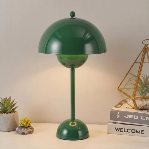 Miniatura 16 de COSYLUX Moderna lámpara de mesa pequeña para dormitorio, bonita lámpara de lectura con pantalla de cúpula reflectante para sala de estar, habitación