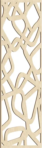 Miniatura 141 de Acme Paneles de pared decorativos de madera con calado, 9 3/8 pulgadas de ancho x 24 3/8 pulgadas de alto x 1/4 de alto, roble rojo