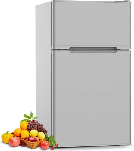 Miniatura 11 de COWSAR Refrigerador de 3.2 pies cúbicos con congelador, refrigerador compacto con 2 puertas