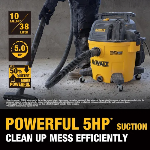Miniatura 3 de DEWALT STEALTHSONIC - Aspiradora ultra silenciosa para tienda Wet Dry Shop Vac de 5 galones, aspiradora ultra silenciosa para tienda húmeda y seca
