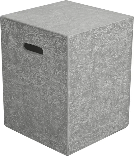 Miniatura 12 de AMS Fireplace Cubierta para tanque de propano de 20 libras Elementi (Cilindro liso - Negro) GFRC, color negro, forma redonda, tamaño - 15.7 x