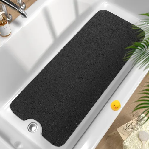 Miniatura 15 de HITSLAM Tapete de ducha antideslizante, tapete de bañera antideslizante de 24 x 24 pulgadas con drenaje, tapete de baño de ducha de PVC suave