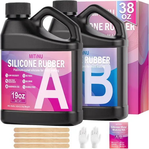 Miniatura 9 de Kit de fabricación de moldes de silicona, gel de sílice líquido elástico 15A de 22 onzas para moldear moldes de resina y moldes de velas y jabón