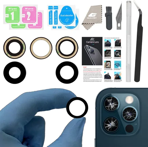 Miniatura 11 de Reemplazo de lente de vidrio de cámara para iPhone 11, GVKVGIH reemplazo de lente de vidrio de cámara trasera con adhesivo preinstalado, kit