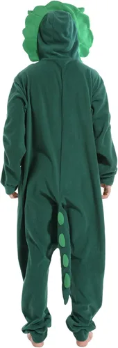 Miniatura 5 de dressfan Disfraz de dragón de Triceratops de animal, disfraz de dinosaurio, Navidad, Halloween, cosplay, pijama, unisex, para adultos y adolescentes
