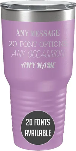 Miniatura 41 de Vaso de acero inoxidable aislado con tapa de 20 onzas (17 colores) personalizado con recubrimiento en polvo, grabado personalizado, nombre