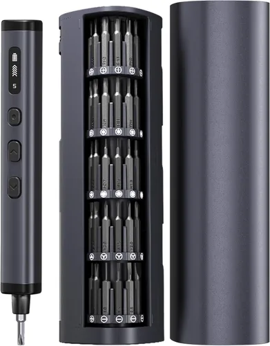Juego de destornilladores eléctricos, 78 en 1 juego de destornilladores eléctricos de precisión con 72 puntas magnéticas, almacenamiento magnético,