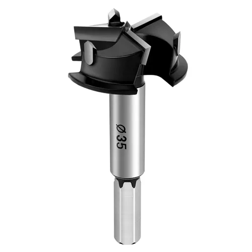 Miniatura 9 de Forstner Broca Forstner con punta de carburo de 1 pulgada para madera dura, sierra de agujero de perforación de madera, herramienta cortadora