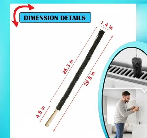Miniatura 8 de Kit limpiador de ventilación para secadora de ropa con cepillo de fijación de manguera de vacío, removedor de pelusas, manguera de vacío
