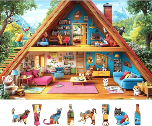 Miniatura 12 de Rompecabezas de 500 piezas para adultos, vibrante escena tropical de playa con palmeras, rompecabezas para adultos, silla de playa, veleros