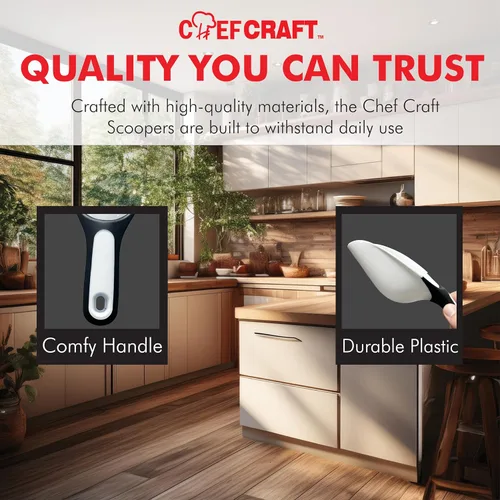 Miniatura 7 de Chef Craft Select - Cuchara de plástico, 1 taza, color blanco