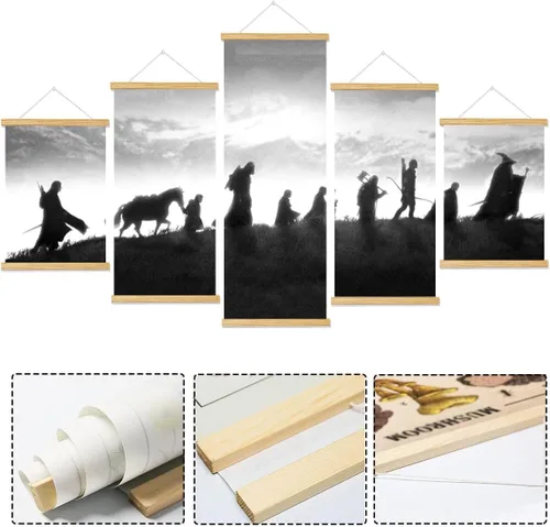 Miniatura 13 de Meksular Impresiones artísticas de pared de paisaje de la Tierra Media, pintura en lienzo, carteles de fantasía, imágenes de pared, para regalo
