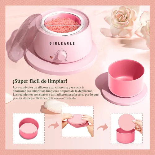 Miniatura 4 de Kit de depilación para mujeres y hombres, GIRLEARLE calentador de cera para depilación en casa con perlas, múltiples fórmulas dirigidas a diferentes