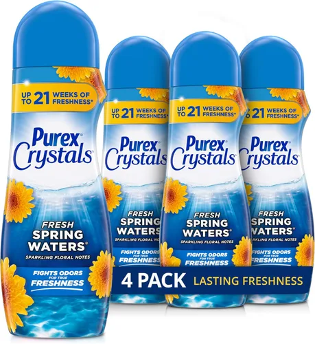 Miniatura 14 de Purex Crystals Reforzador de aroma en el lavado, Fabulosamente Fresco, 21 oz (Paquete de 4), Tecnología de frescura duradera y eliminación de olores