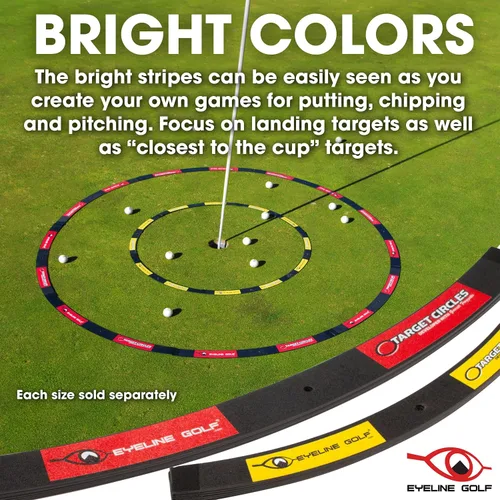 Miniatura 3 de EyeLine Golf Target Circle as Training Aid – Ideal for Chipping and Pitching – Super Thin with Foldable Configurations. Bright Color Markings Easy