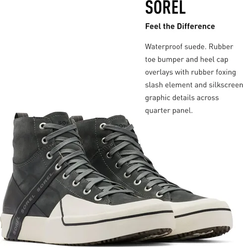 Miniatura 3 de Sorel Tenis Grit Mid WP para hombre, tenis de cuero impermeables