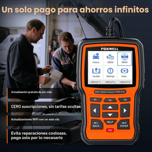 Miniatura 8 de FOXWELL NT510 Elite - Herramienta de escaneo compatible con escáner BMW, herramienta de diagnóstico completo OBD2, lector de códigos de control